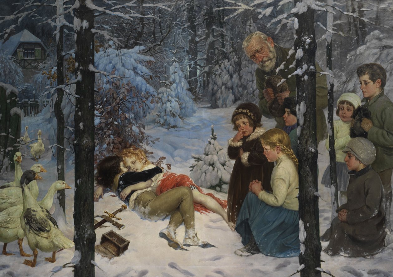 Crianças na neve de Richard Borrmeister