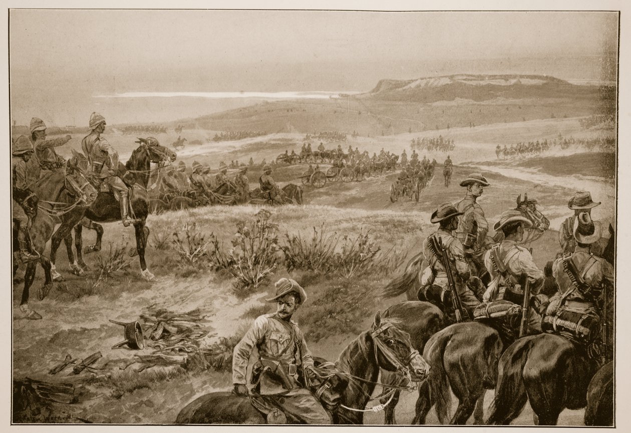 Um reconhecimento em vigor com a Cavalaria do general francês perto de Colesberg de Richard Caton Woodville junior