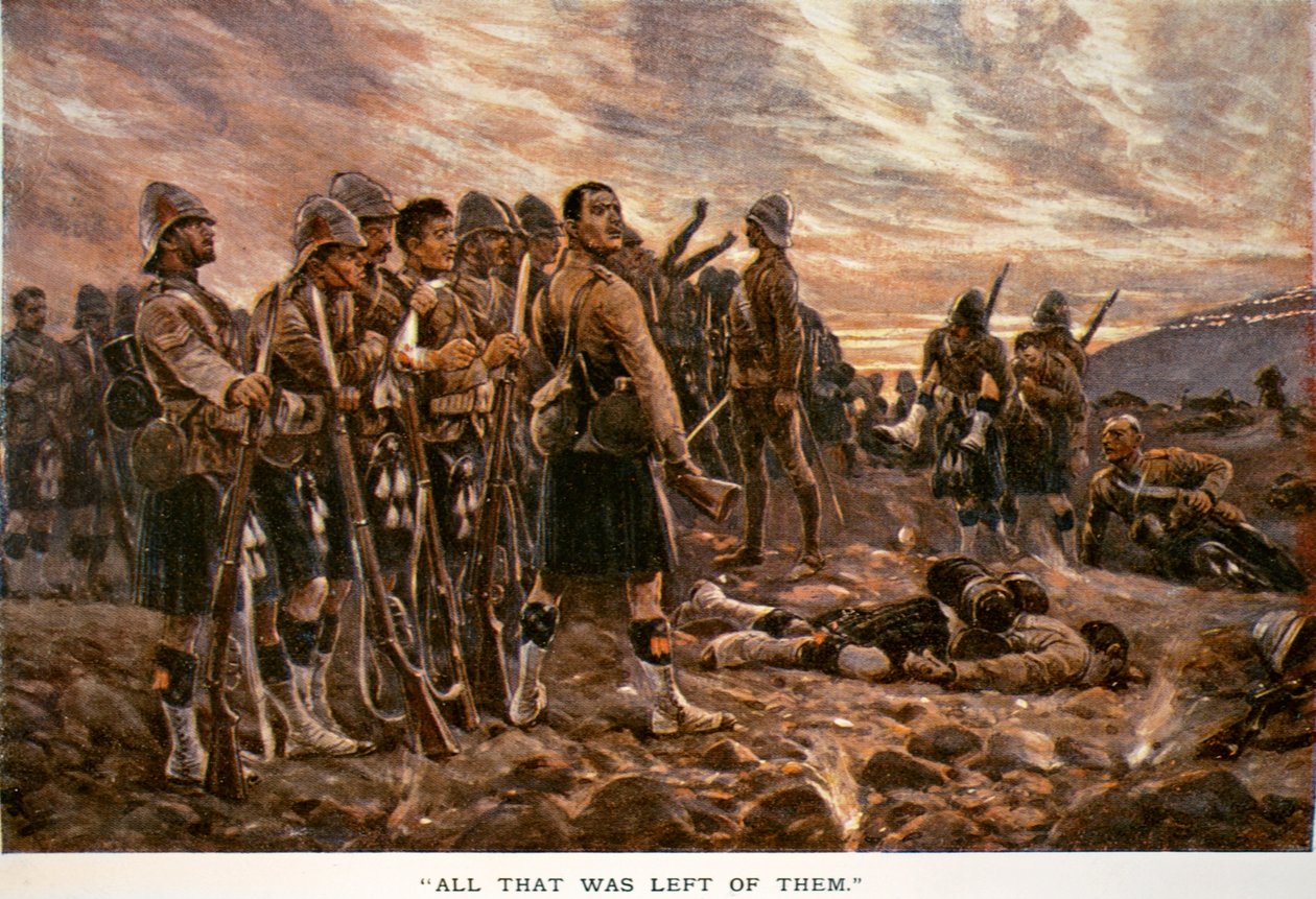 &39;Tudo o que restou deles&39;: O Relógio Negro após a Batalha de Magersfontein, 1899 de Richard Caton Woodville junior