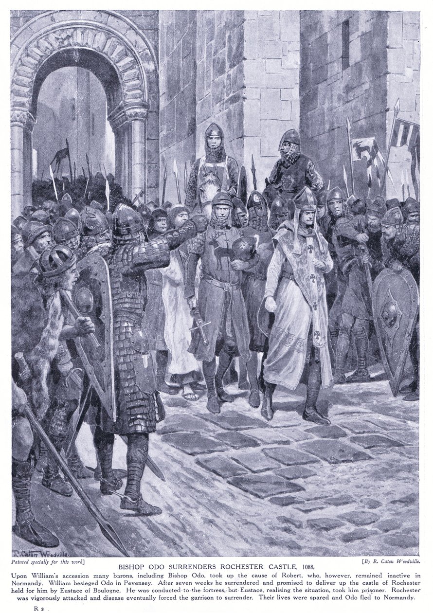 Bispo Odo se rende a Rochester: CastleAD1088, década de 1920 de Richard Caton Woodville junior