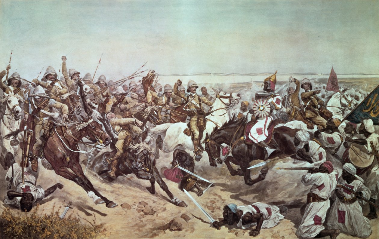 Carga dos 21 Lancers em Omdurman, 2 de setembro de 1898 de Richard Caton Woodville junior