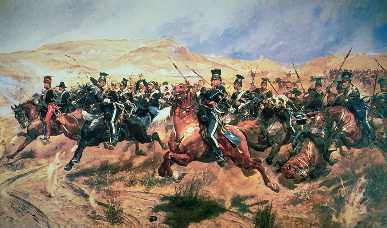 Carga da Brigada Ligeira, Balaclava, 25 de outubro de 1854 de Richard Caton Woodville junior