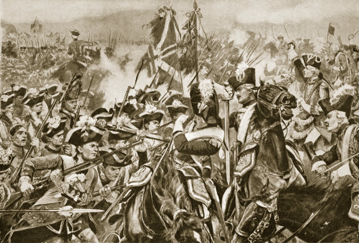 A Batalha de Minden, 1º de agosto de 1759 de Richard Caton Woodville junior