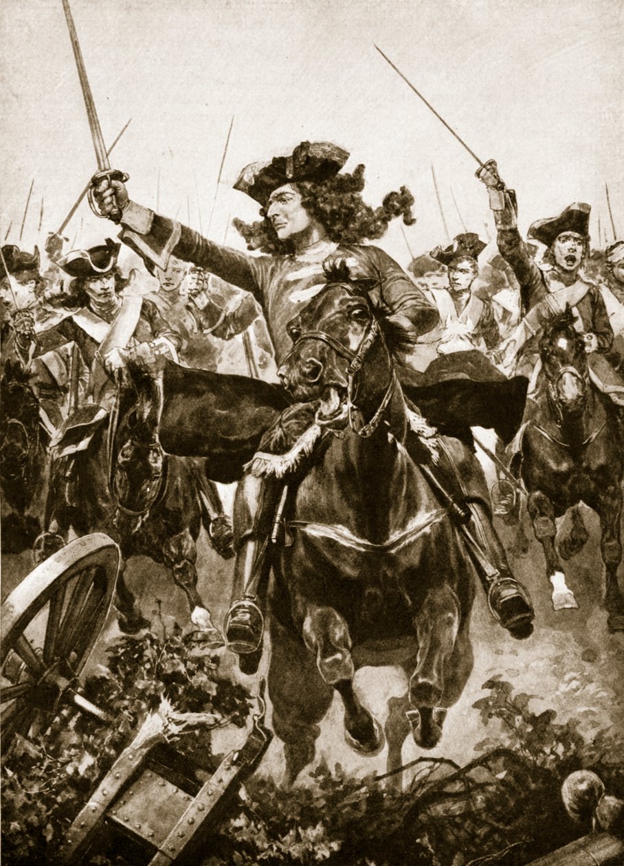 O duque de Marlborough na batalha de Oudenarde, 11 de julho de 1708 de Richard Caton Woodville junior