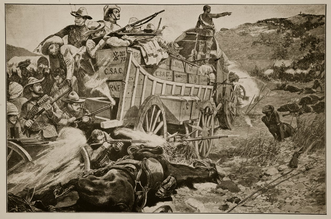 A guerra de Matabele: defendendo um Laager de Richard Caton Woodville junior