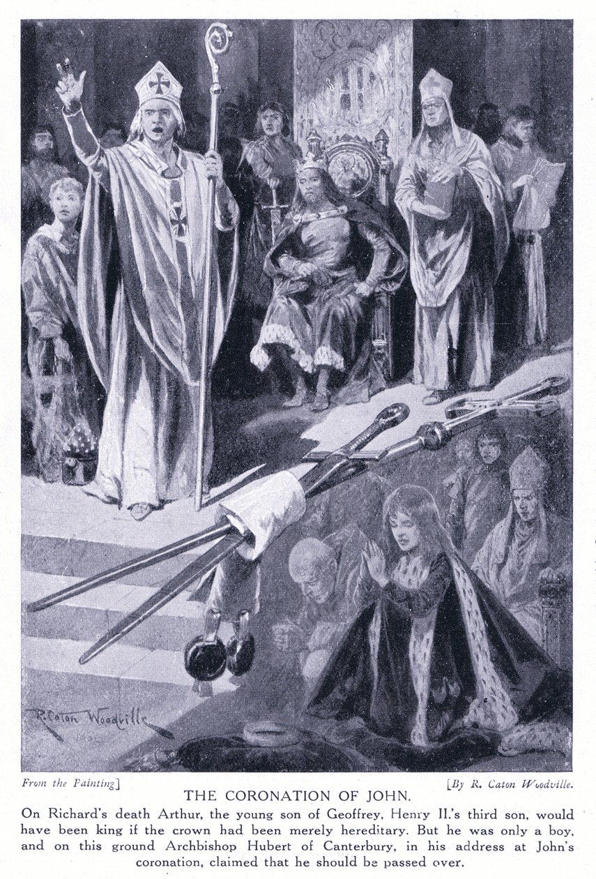 A coroação de John, 1920 de Richard Caton Woodville junior