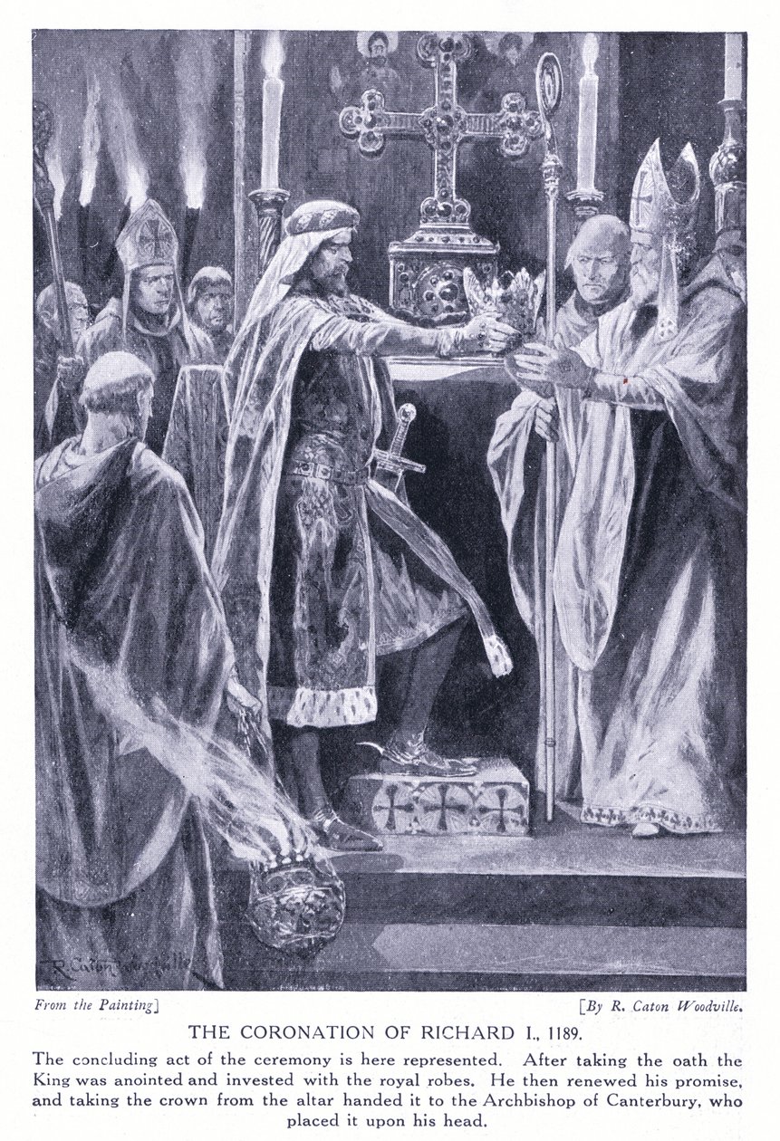 A coroação de Richard I, de 1920 de Richard Caton Woodville junior