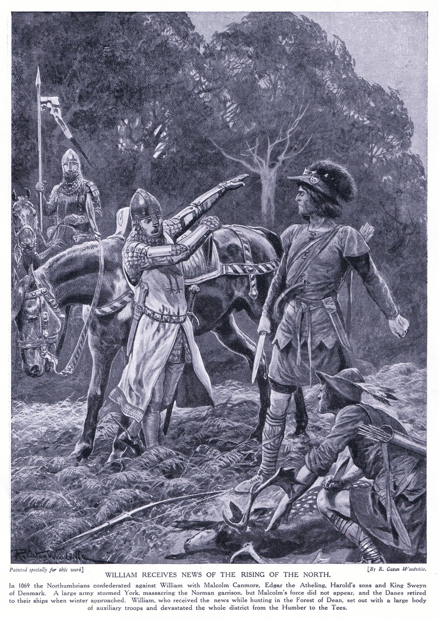 William recebe notícias do surgimento no norte de AD1069, na década de 1920 de Richard Caton Woodville junior