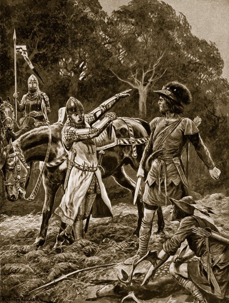 William recebe notícias do surgimento do Norte, ilustração da "História da Nação Britânica" de Hutchinson, c.1920 de Richard Caton Woodville junior