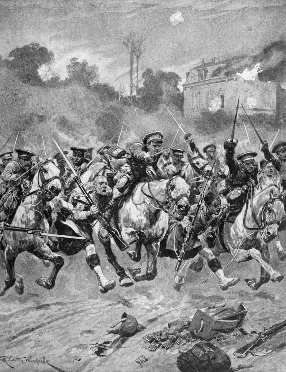 WW1 - Batalha de St Quentin 1914 de Richard Caton II Woodville