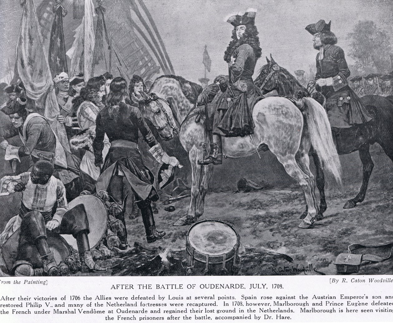 Depois da Batalha de Oudenarde, c.1910 de Richard Caton Woodville