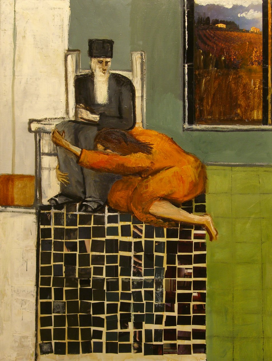Eliseu, 1999 (óleo e colagem sobre tela) de Richard Contemporary Artist Mcbee