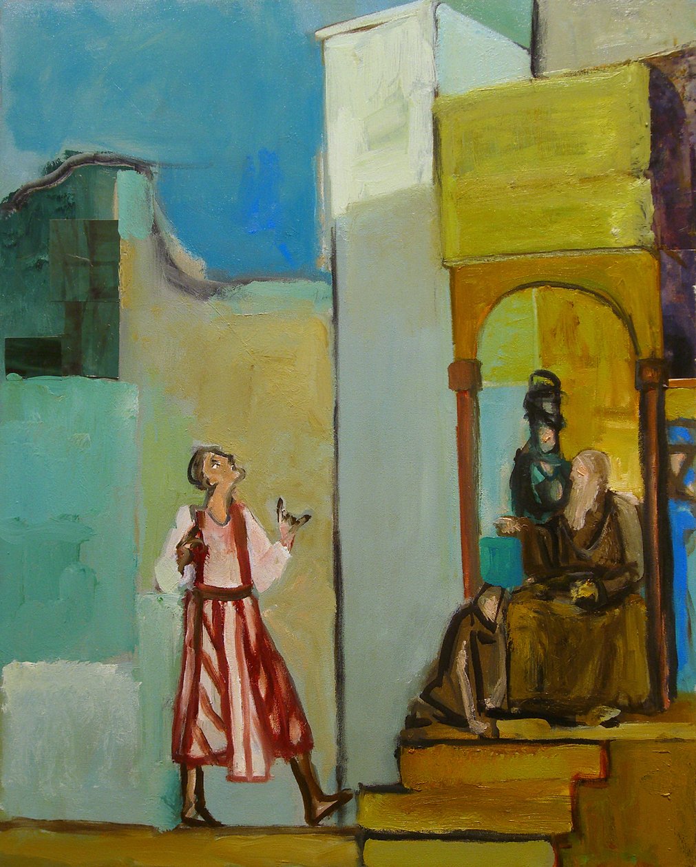 Joseph enviou a seus irmãos, 1998 (óleo e colagem sobre tela) de Richard Contemporary Artist Mcbee