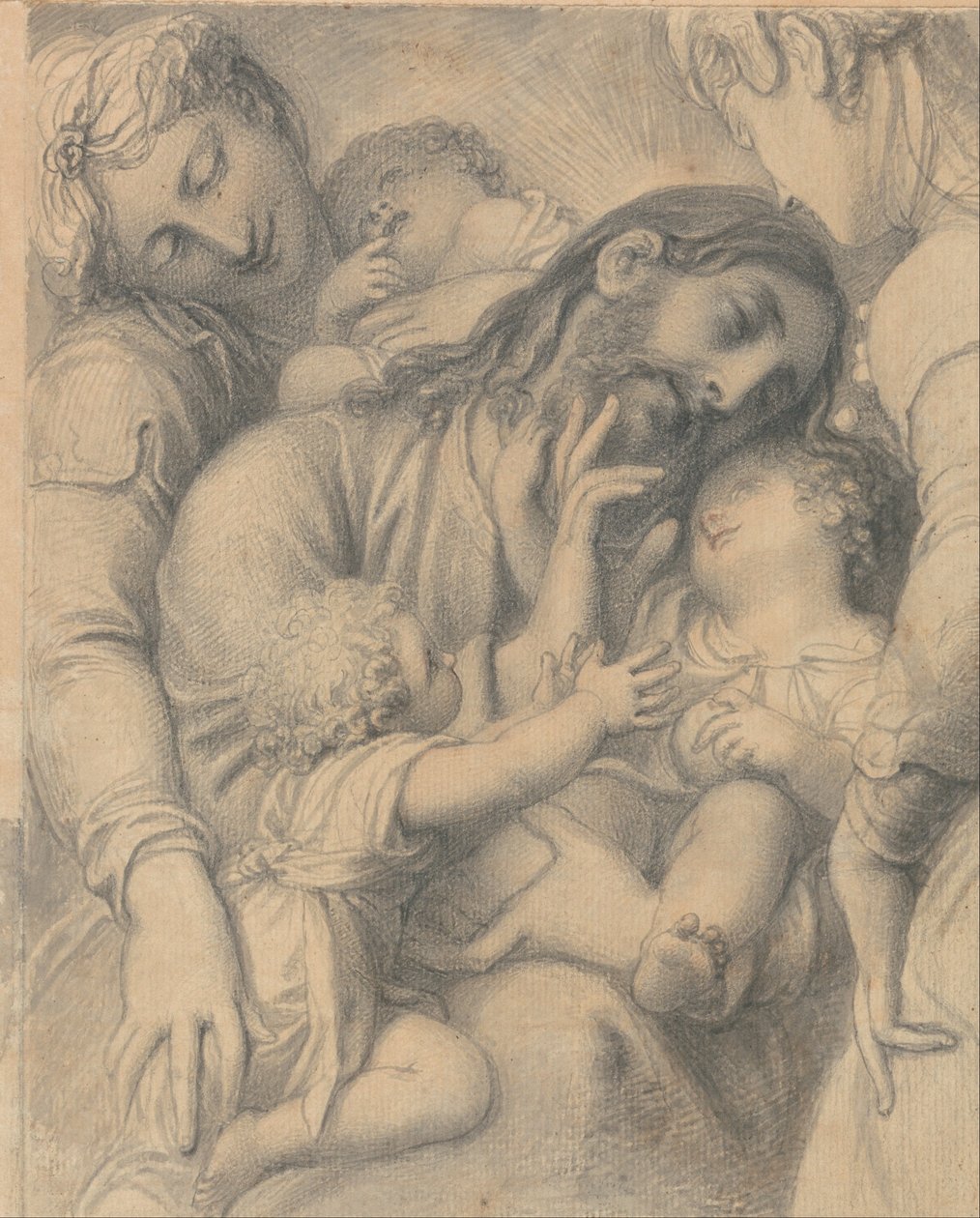 Bênção de Cristo filhinhos de Richard Cosway