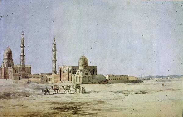 Túmulos dos Khalifs, Cairo (wc no papel) de Richard Dadd