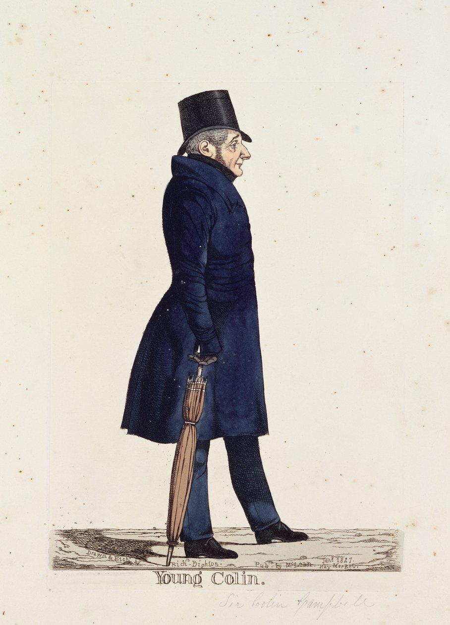 Jovem Colin, 1827 (gravura colorida) de Richard Dighton
