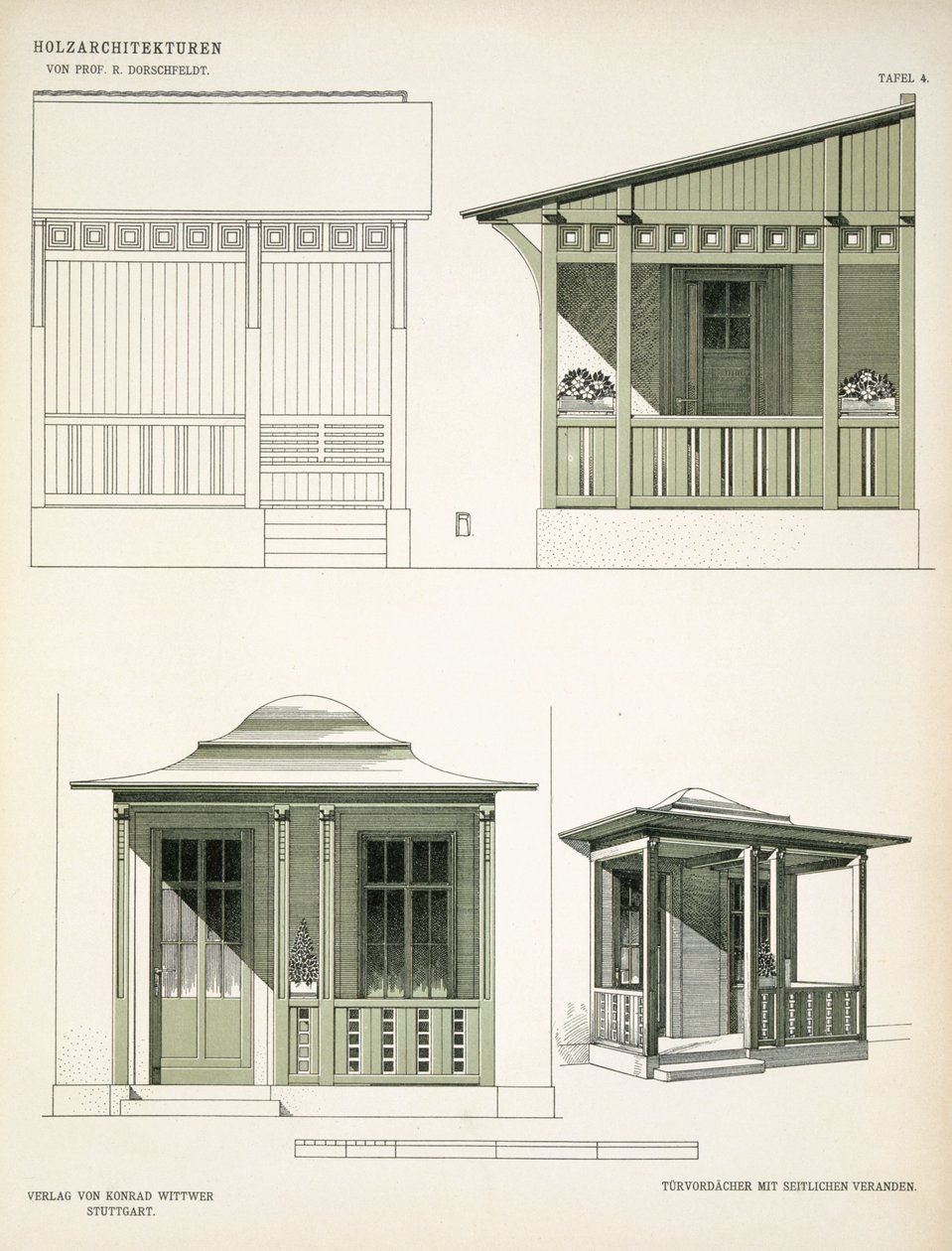 Arquitetura em madeira, c.1900 de Richard Dorschfeldt