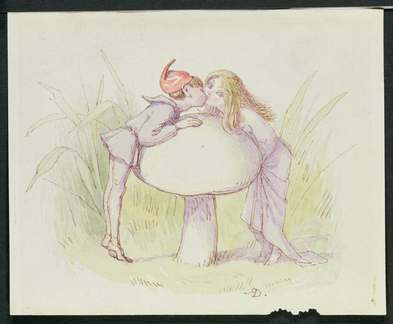 Um elfo e uma fada de Richard Doyle
