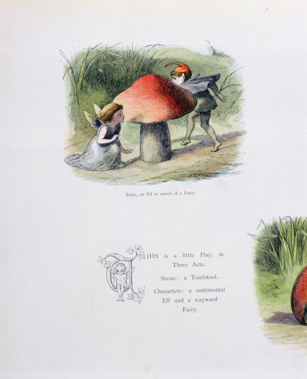 Um elfo em busca de uma fada, ilustração de &39;em Fairyland: uma série de imagens do mundo elfo&39; por William Allingham e Andrew Lang de Richard Doyle