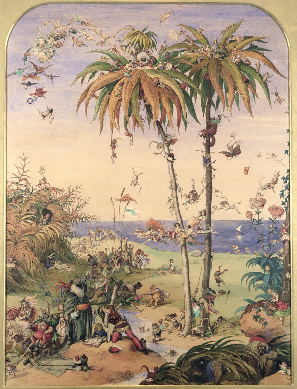A Árvore Encantada, uma fantasia baseada em "A Tempestade", 1845 de Richard Doyle