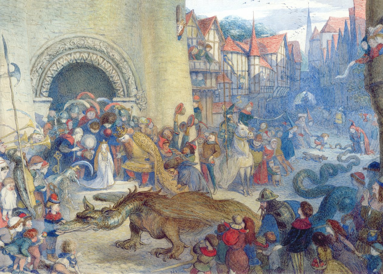 Dragão de aniversário da pequena princesa de Richard Doyle