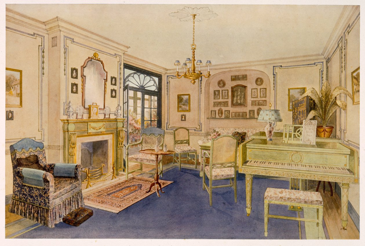 Sala de desenho - estilo Adam Revival de Richard Goulburn Lovell