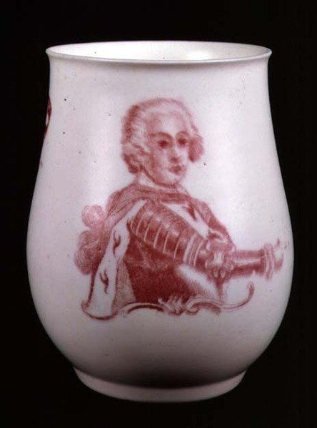 Caneca de Derby que descreve o rei da Prússia (cerâmica) de Richard Holdship