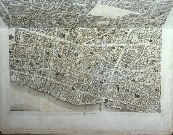 Plano da cidade de Londres, publicado em 1813 (ver 247354-247357) de Richard Horwood