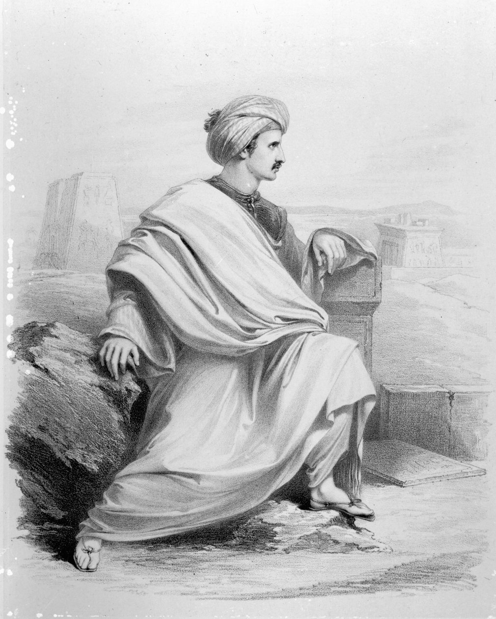 Edward William Lane como &39;Um beduíno árabe&39;, 1828 de Richard James Lane