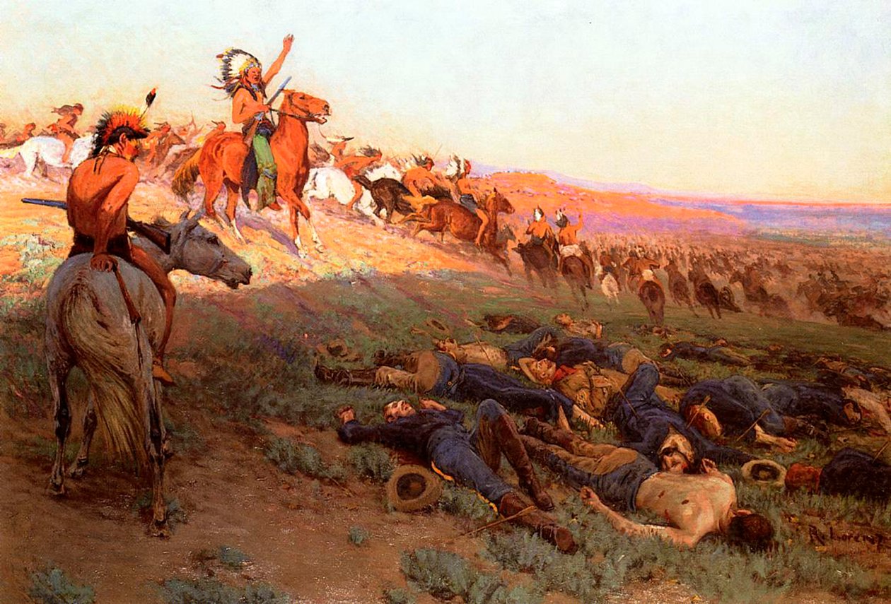 Último Suporte dos Custers, c.1914 de Richard Lorenz