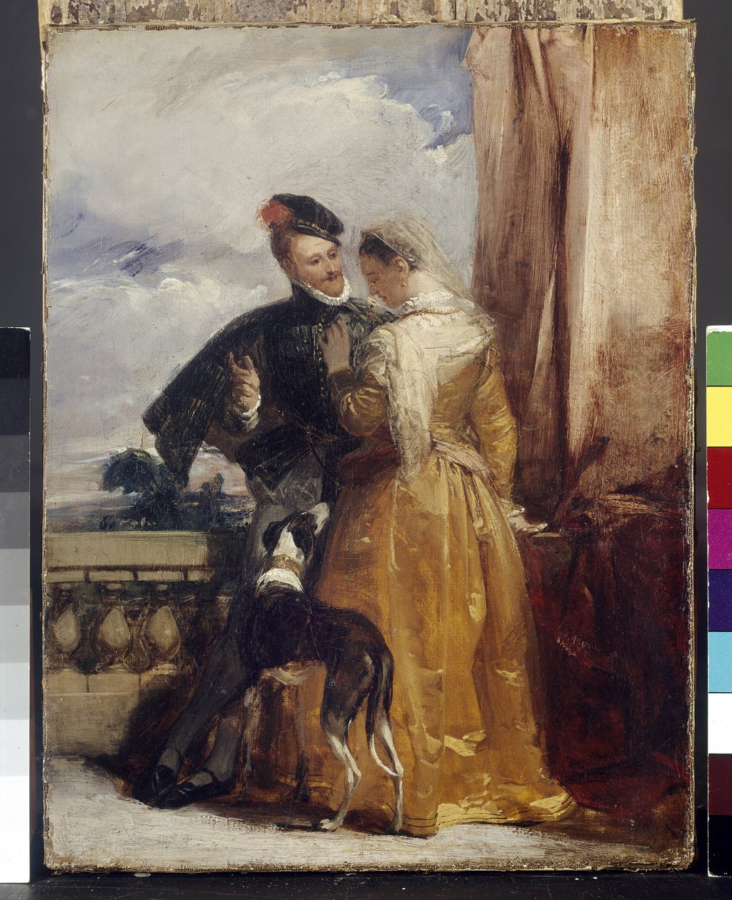 Amy Robsart (d.1560) e Robert Dudley, Conde de Leicester (1532-88) c.1827 de Richard Parkes Bonington