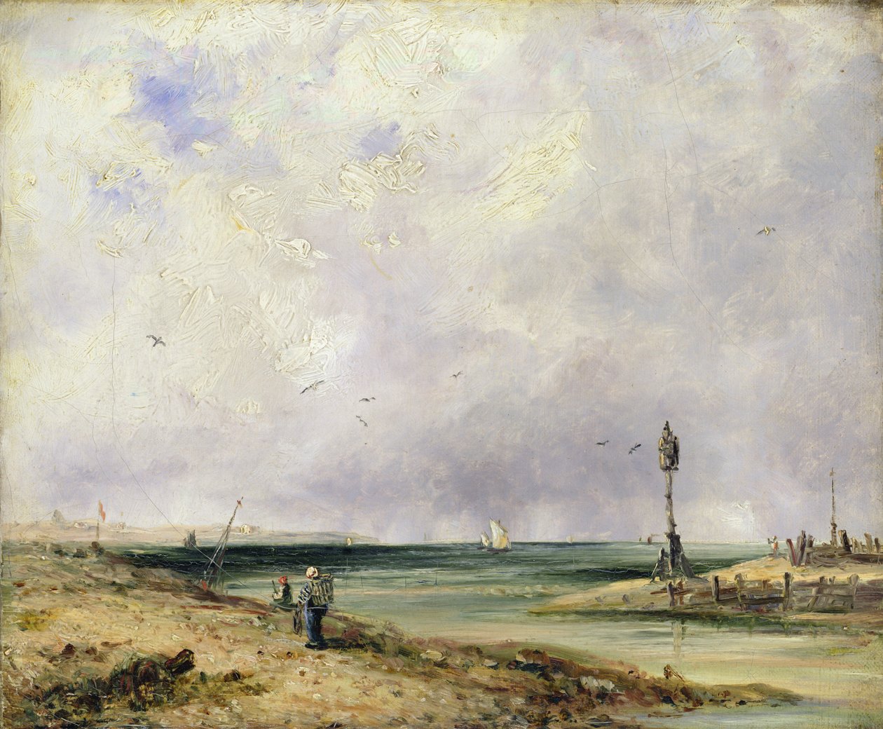 Cena da praia de Richard Parkes Bonington