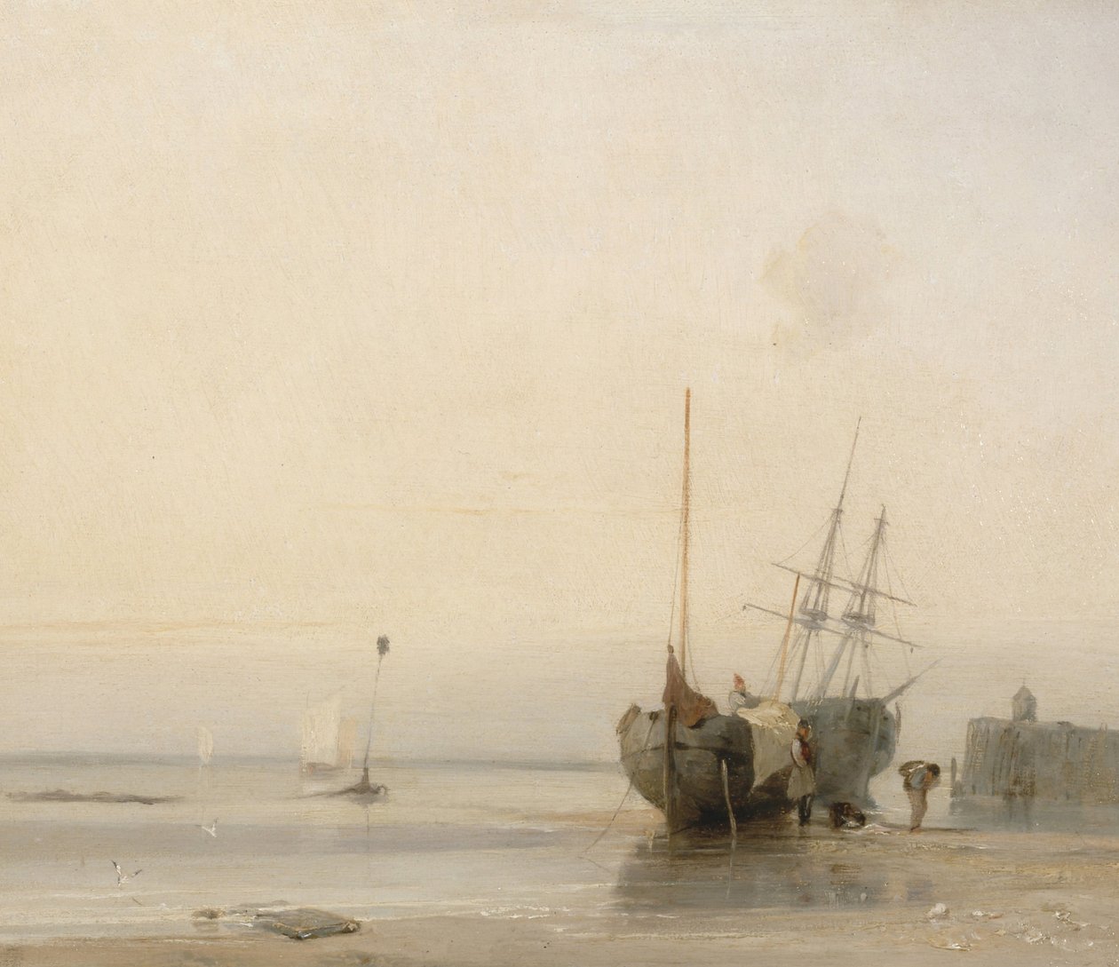 Calais Jetty, França de Richard Parkes Bonington