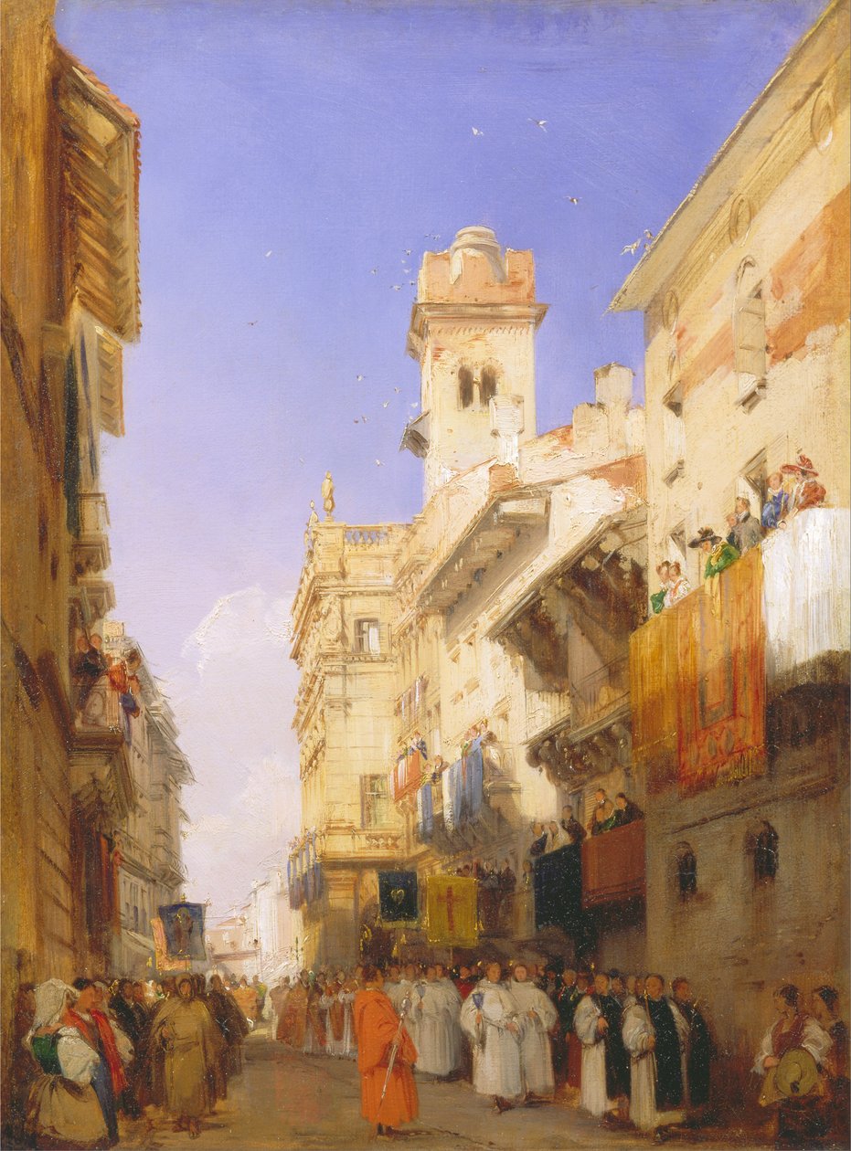Corso SantAnastasia, Verona de Richard Parkes Bonington