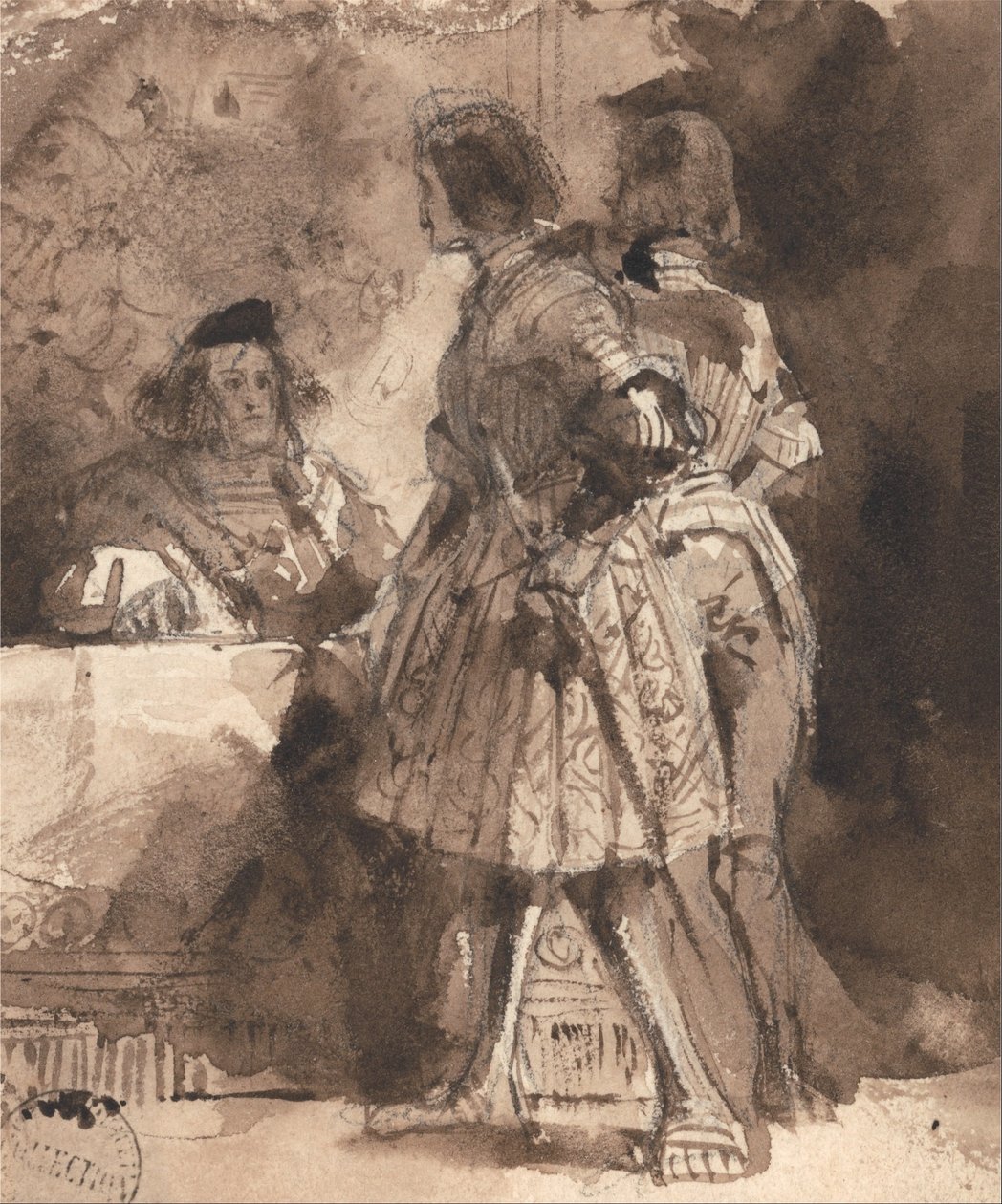Goetz von Berlichingen antes do magistrado imperial de Richard Parkes Bonington