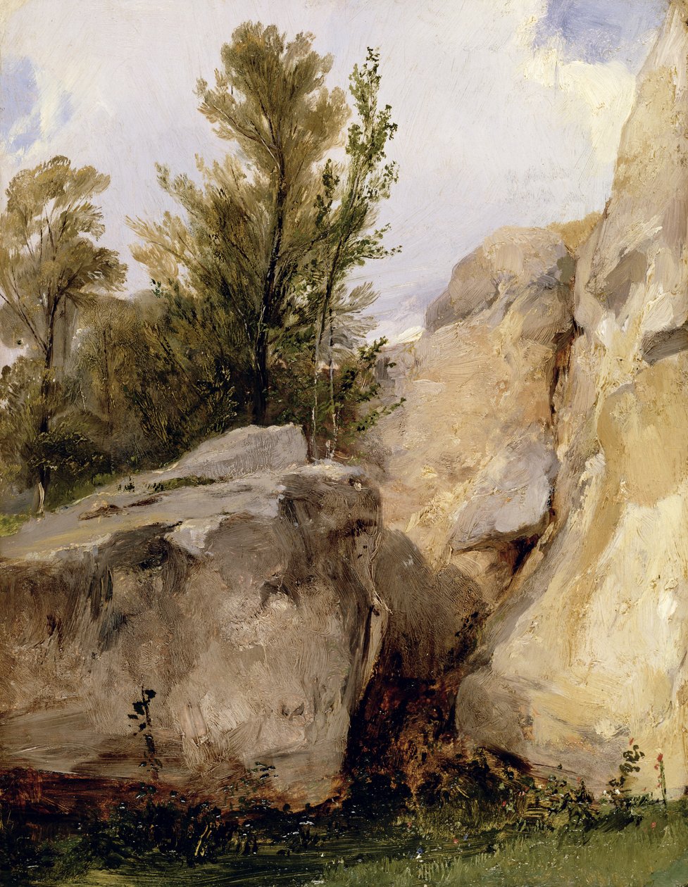 Na floresta de Fontainebleau, c.1825 de Richard Parkes Bonington