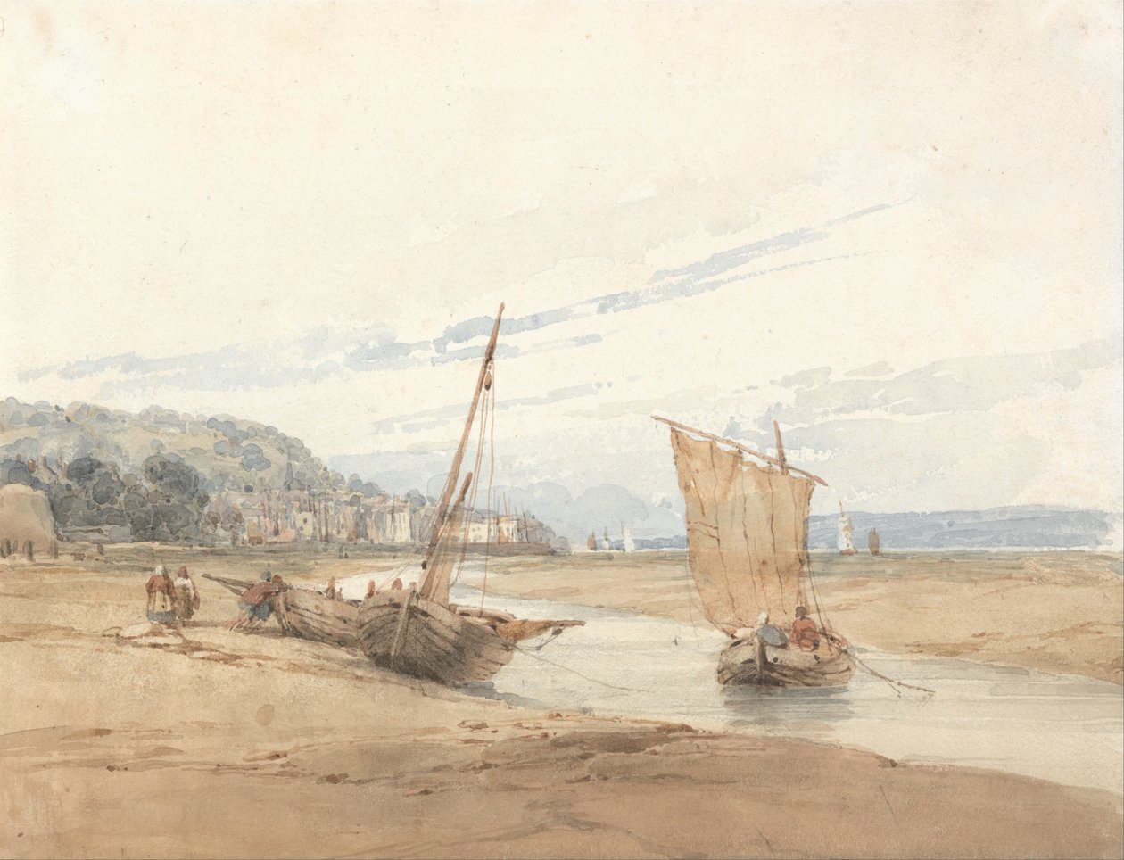 Perto de Honfleur de Richard Parkes Bonington