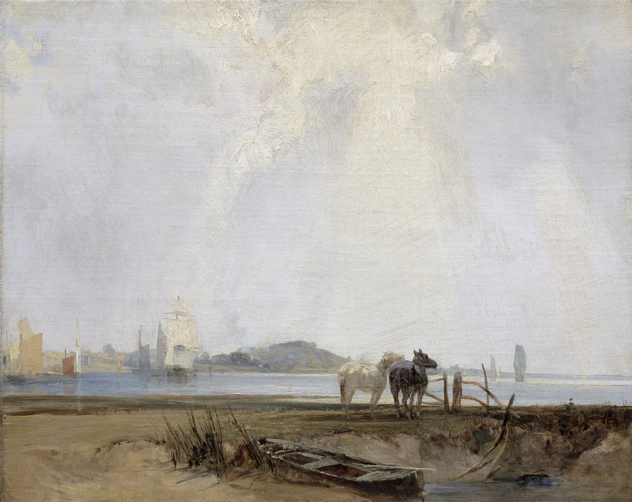 Perto de Quillebeuf, c.1824-25 de Richard Parkes Bonington
