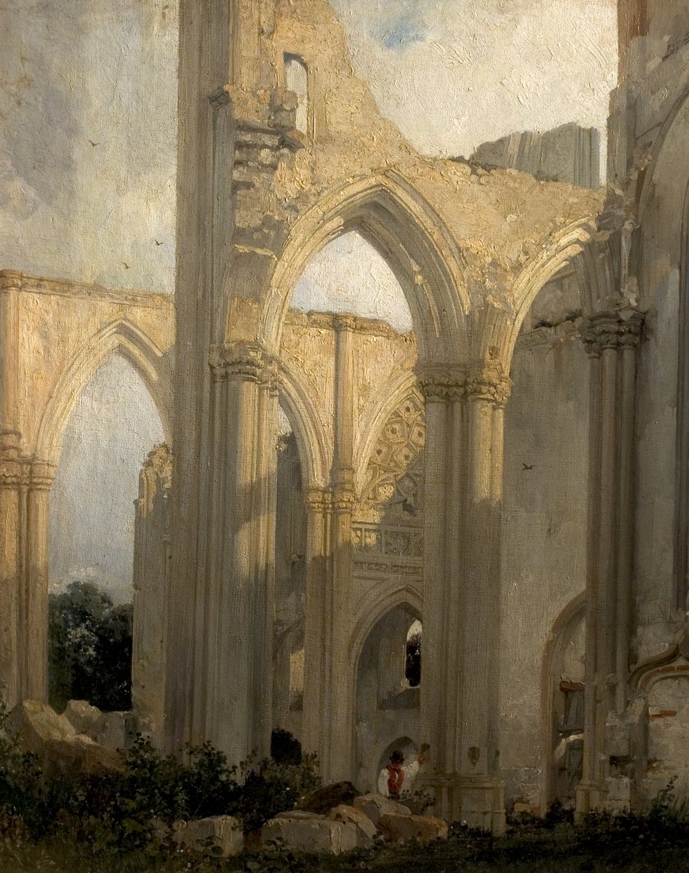 Ruínas da Abadia St Bertain, St Omer, França, 1824 de Richard Parkes Bonington