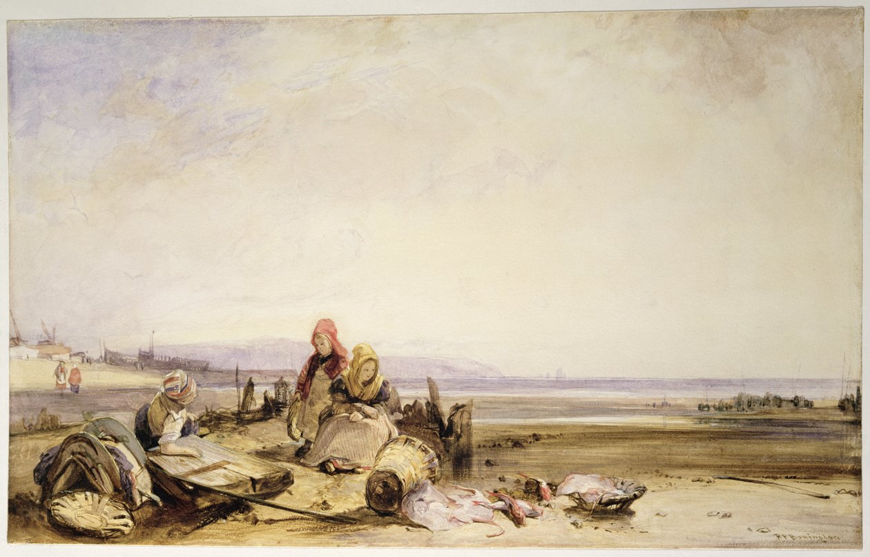 Cena na costa francesa de Richard Parkes Bonington