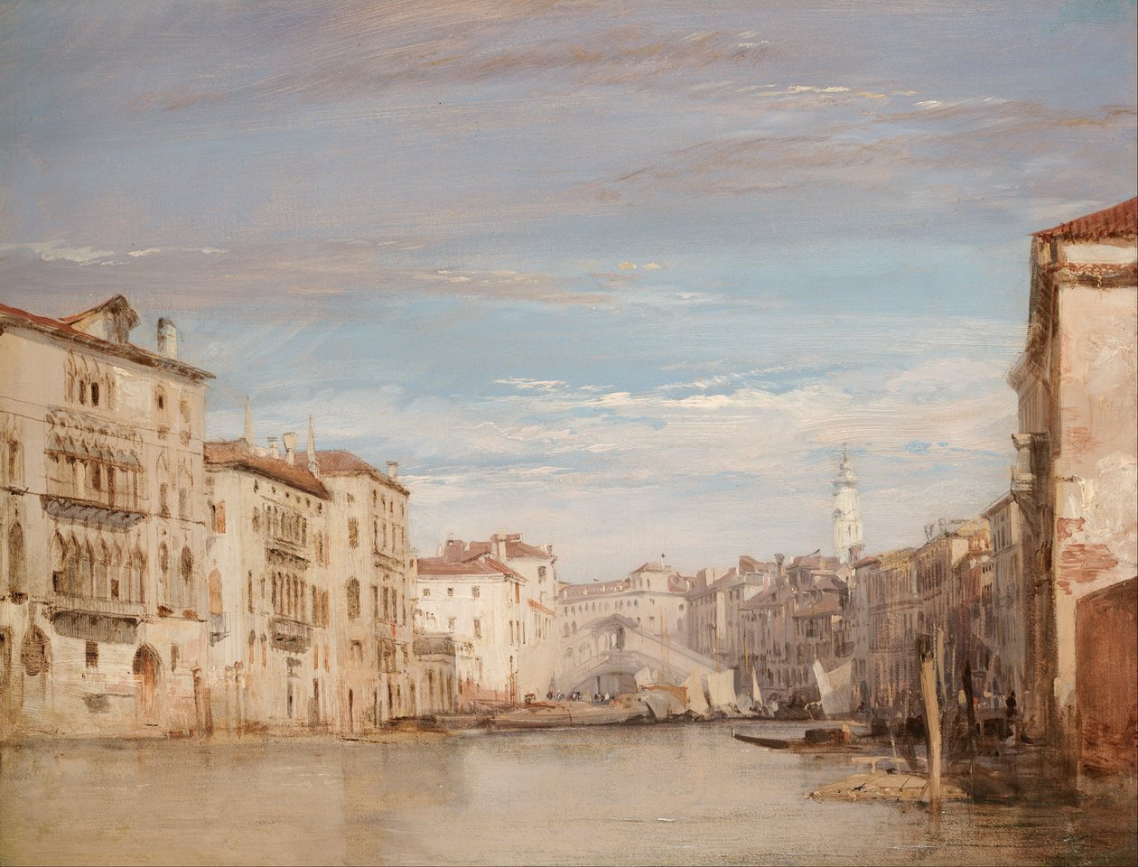 O Grande Canal, Veneza, olhando em direção ao Rialto de Richard Parkes Bonington