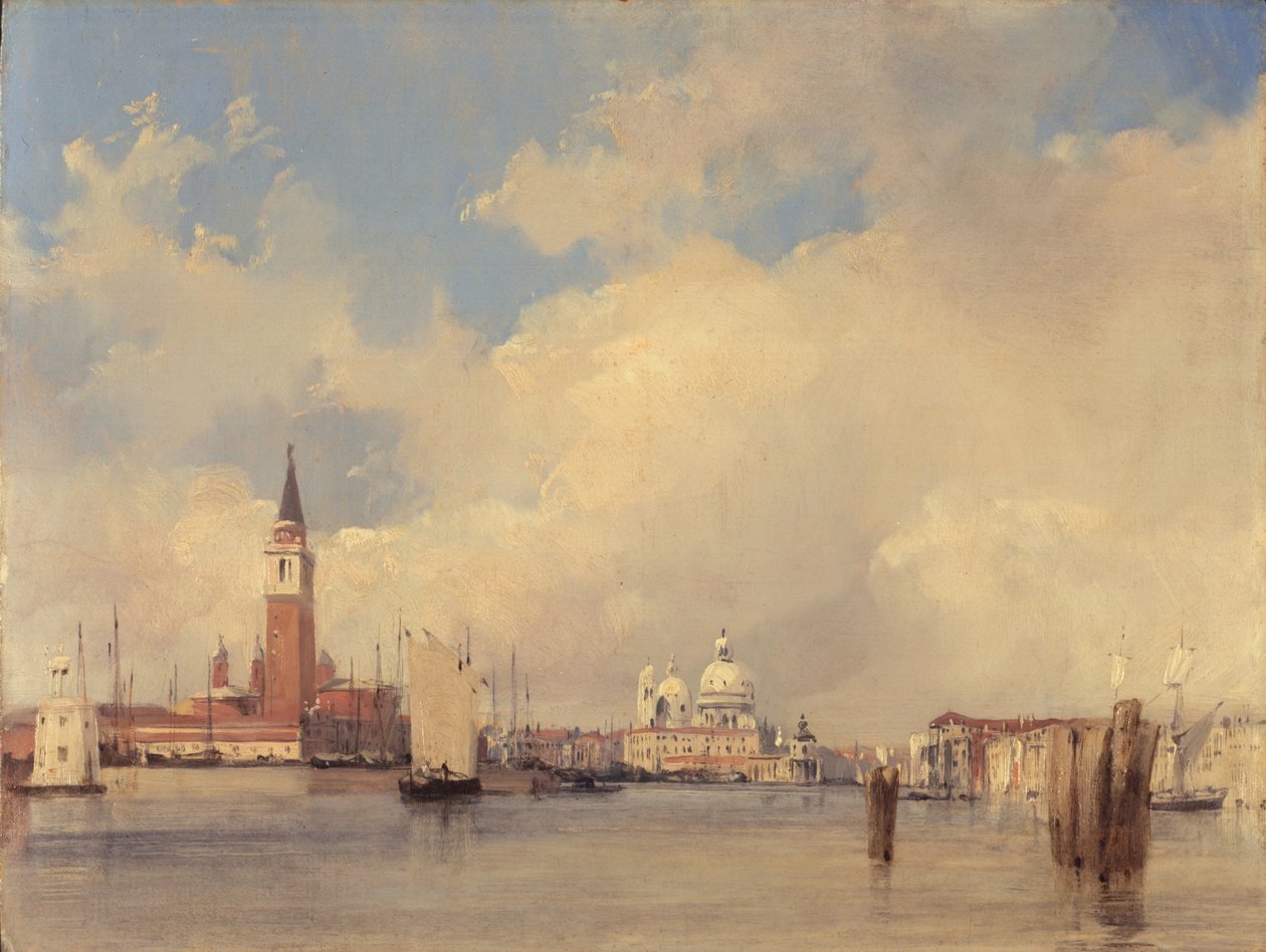 Vista em Veneza, com San Giorgio Maggiore, 1826 de Richard Parkes Bonington