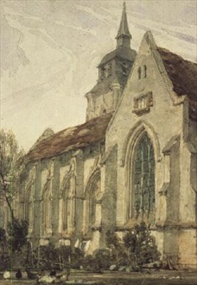 A igreja de S. Gilles, Abbeville de Richard Parkes Bonington