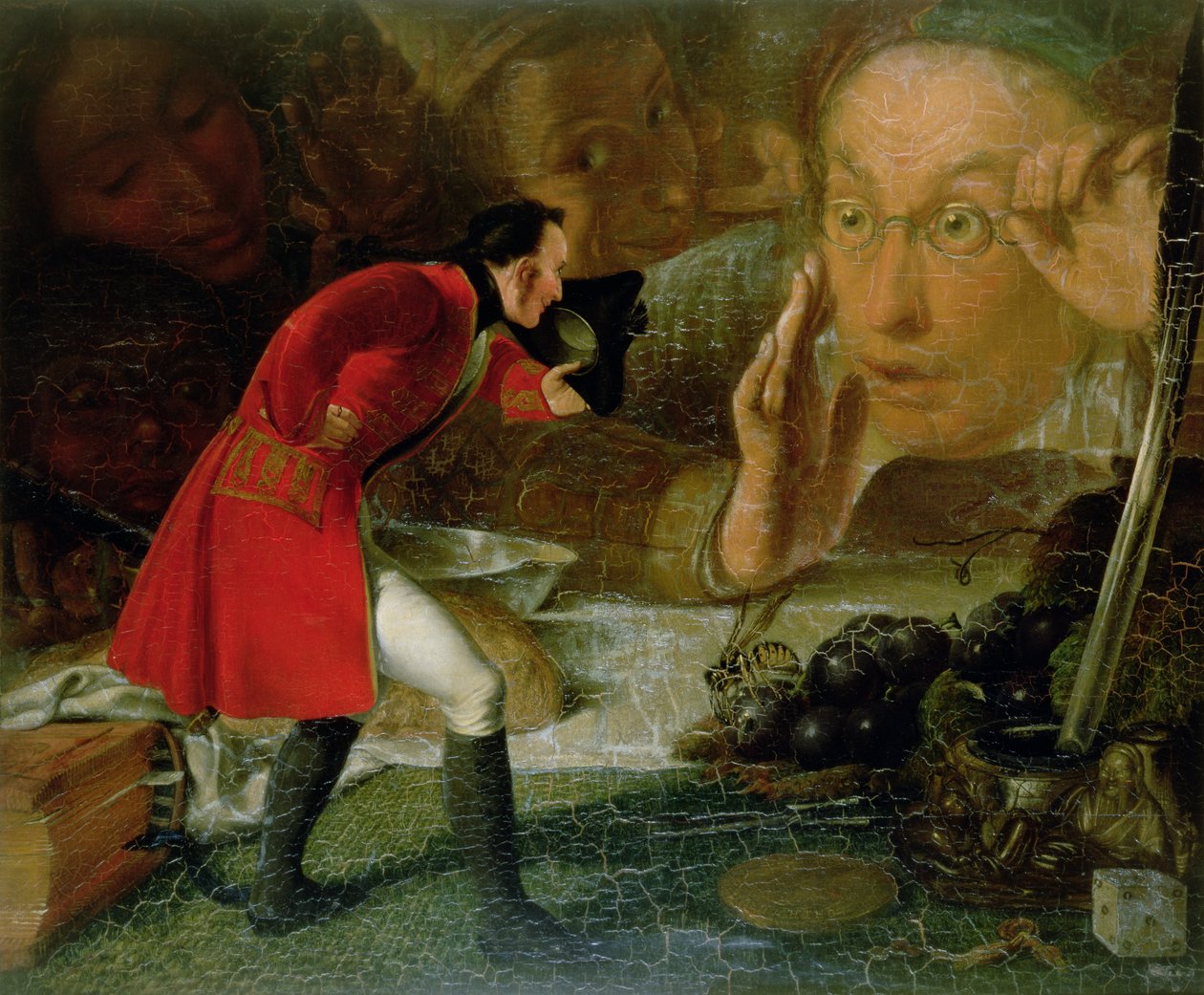 Gulliver exibido para o agricultor Brobdingnag de Richard Redgrave