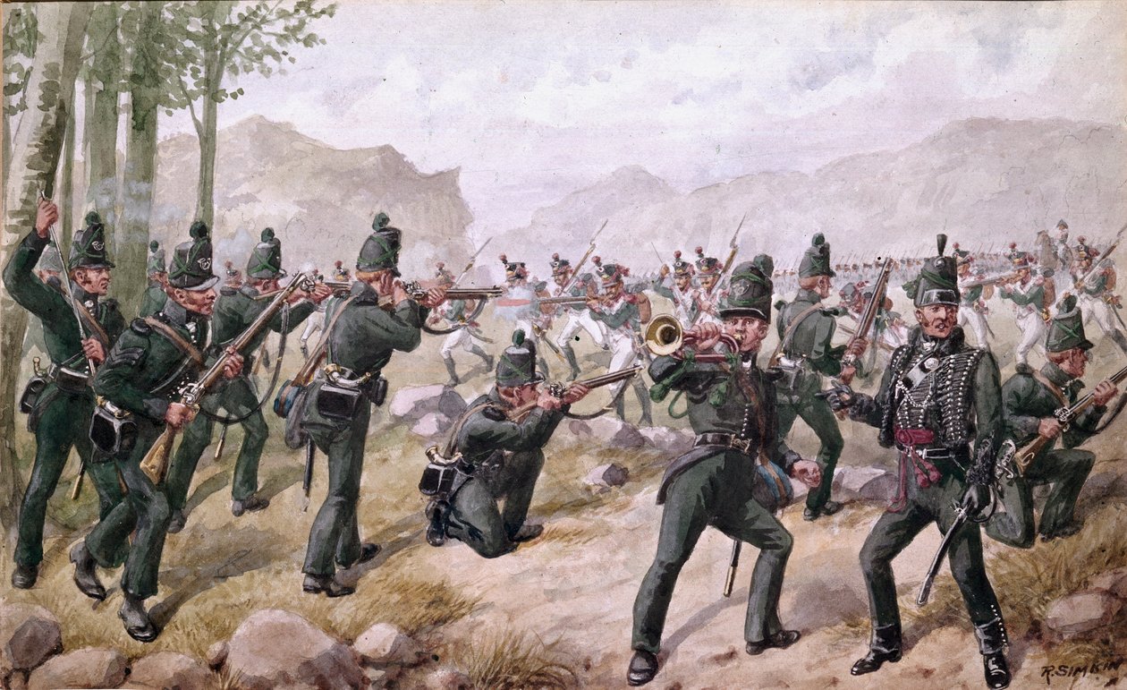 Batalha dos Pirinéus, 1813, 1900 de Richard Simkin
