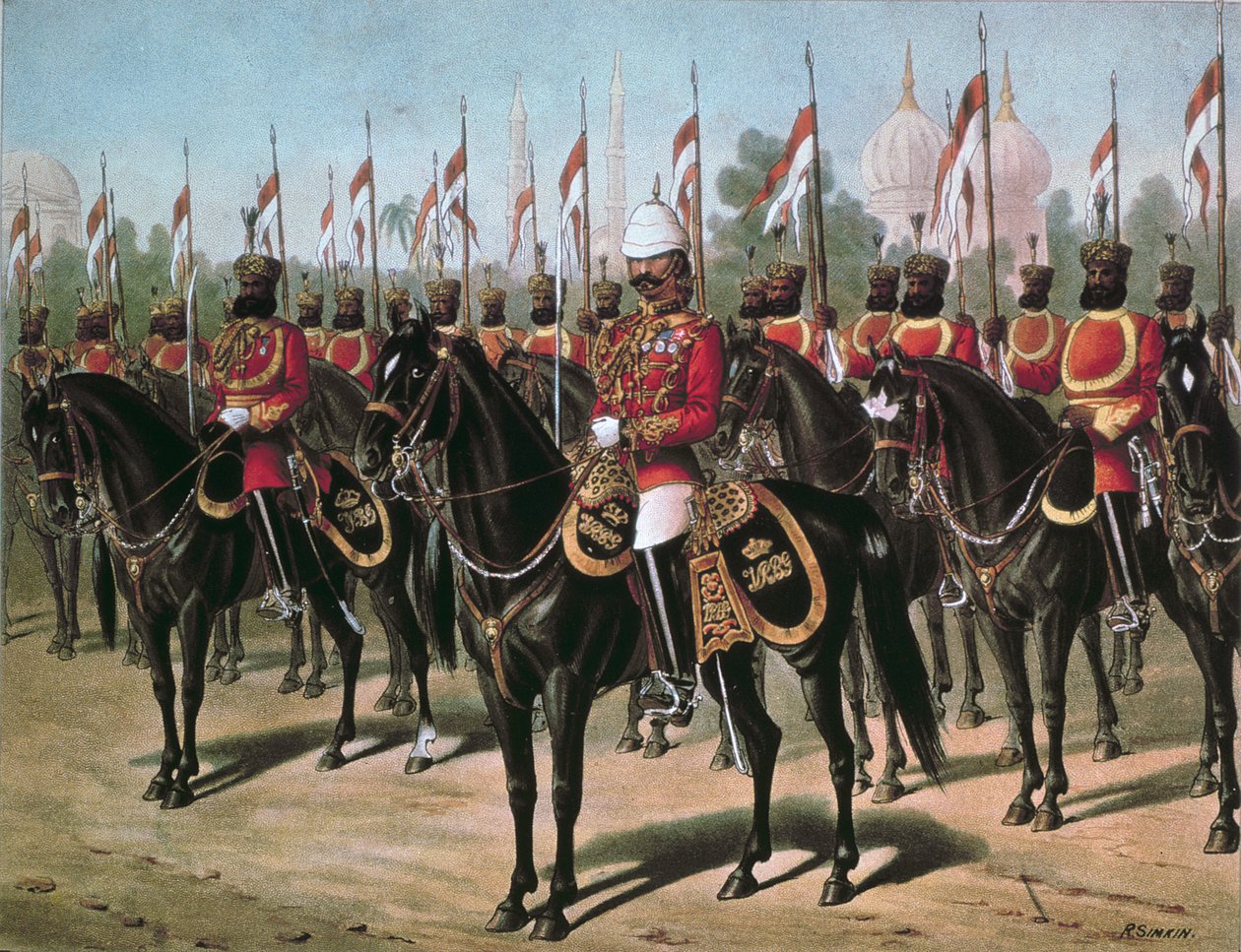 Guarda-costas do vice-rei, impresso em &39;Nossos Exércitos&39; por Emrik e Binger, publicado em 1890 (chromolitho) de Richard Simkin
