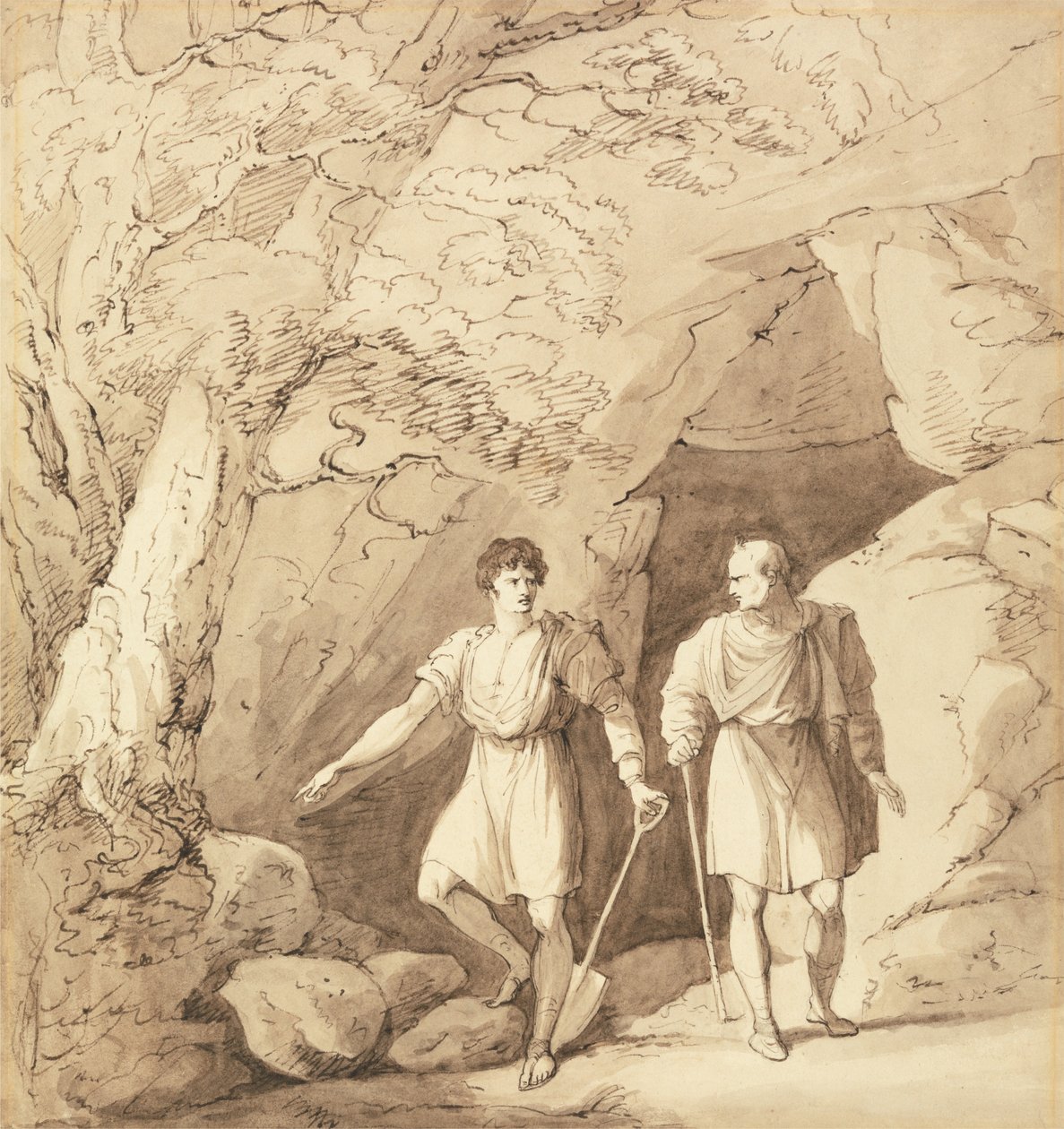Alcibíades e Timon de Richard Westall