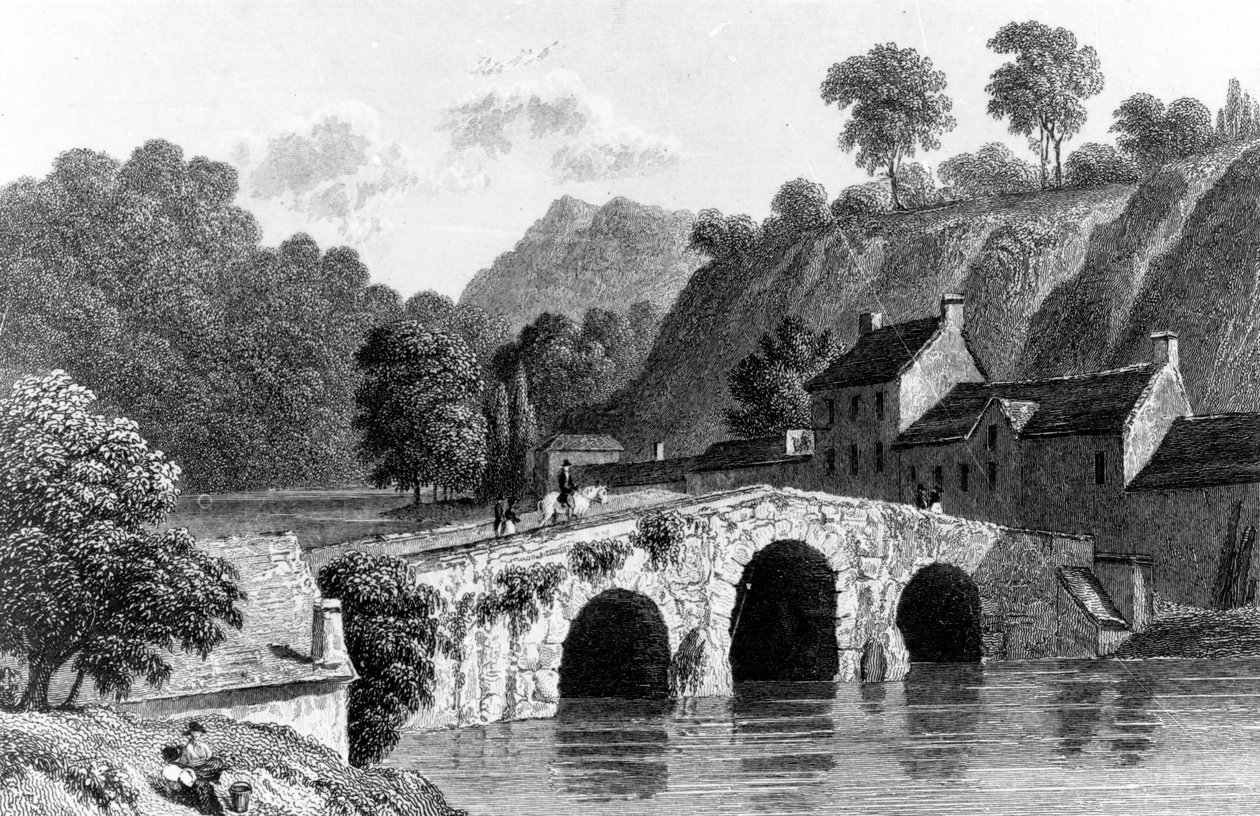 Glenmire Bridge, perto de Cork, gravada por E. Finden, 1832 de Richard Westall