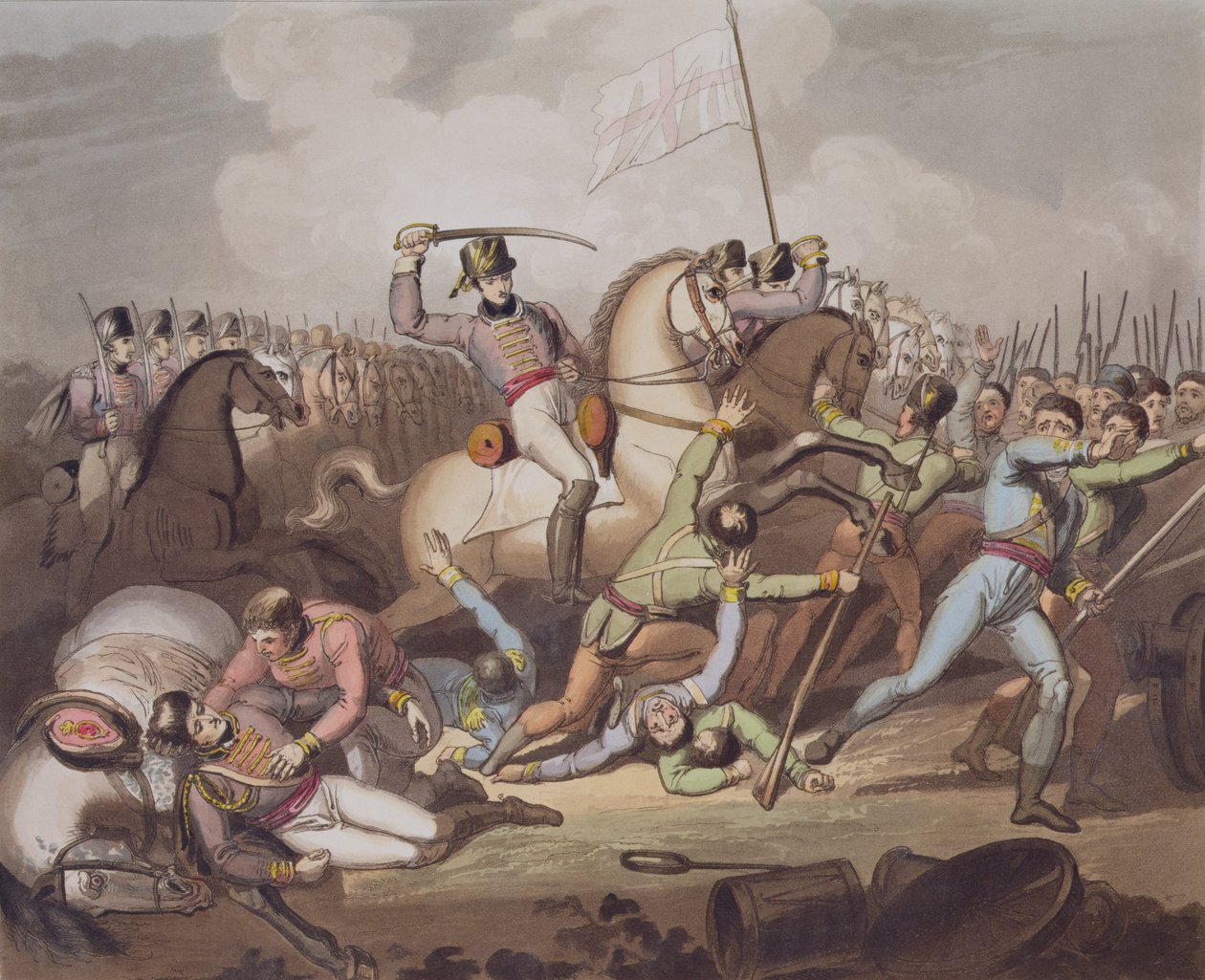 Salamanca, 21 de julho de 1812, de "As vitórias do duque de Wellington", gravado por T. Fielding, pub. 1819 de Richard Westall