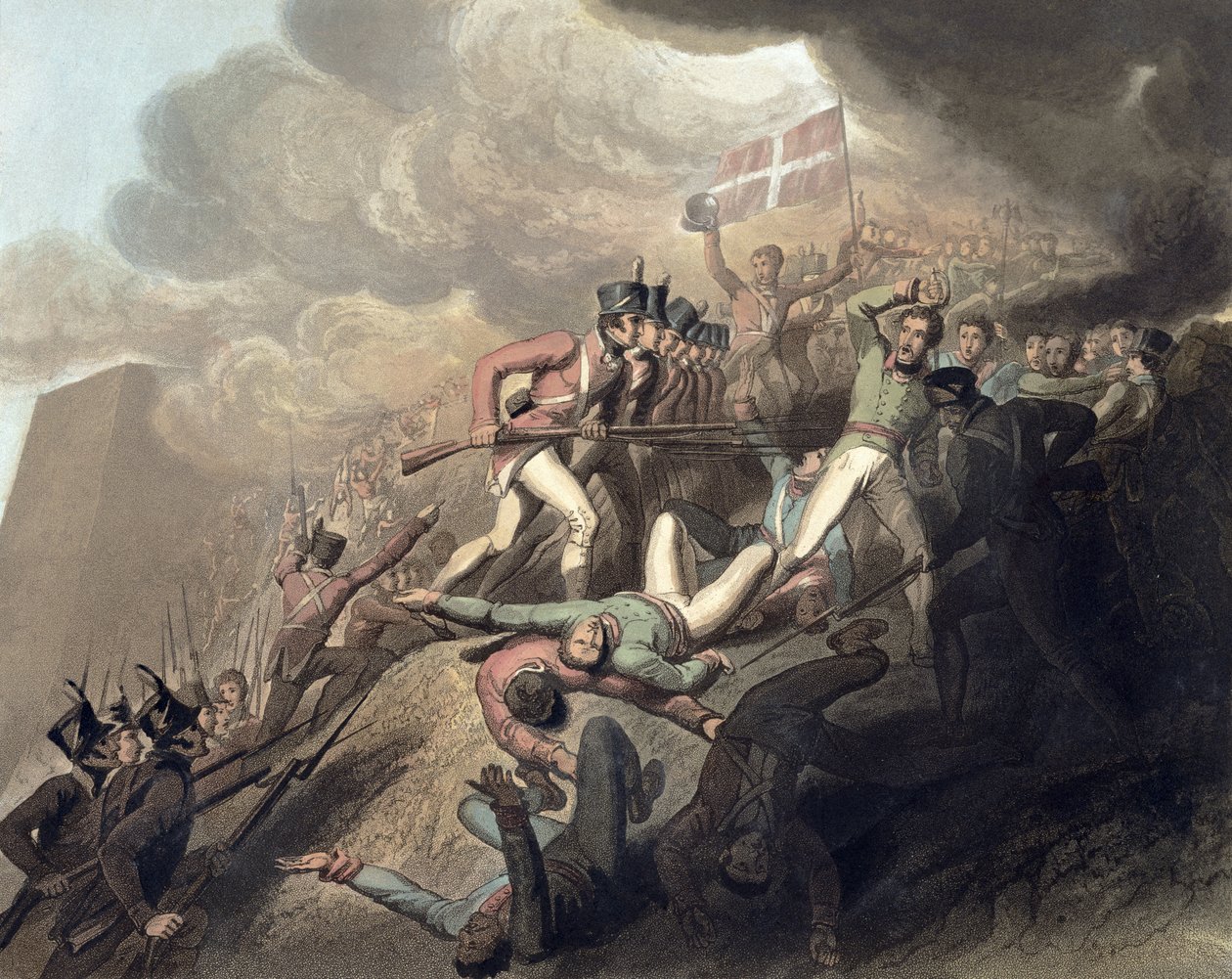 São Sebastião, 31 de agosto de 1813, de "As vitórias do duque de Wellington", gravado por T. Fielding, pub. 1819 (ver 115639) de Richard Westall